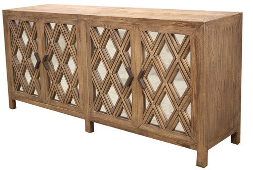 Clarion Mirrored Doors Sideboard - Reclaimed Elm