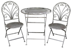 Outdoor Café Set - Antique Grey