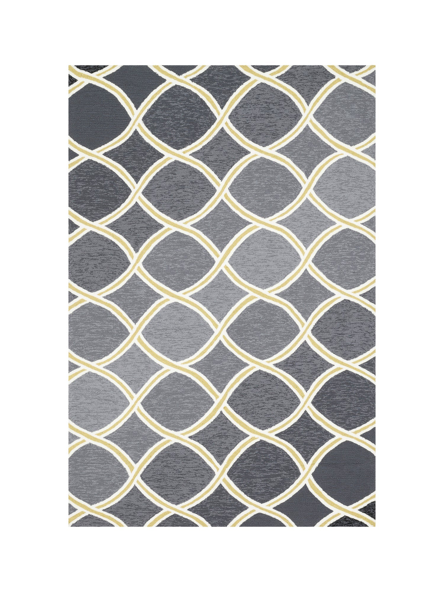 Venice Beach Rug - Charcoal/Lime