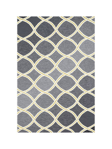 Venice Beach Rug - Charcoal/Lime