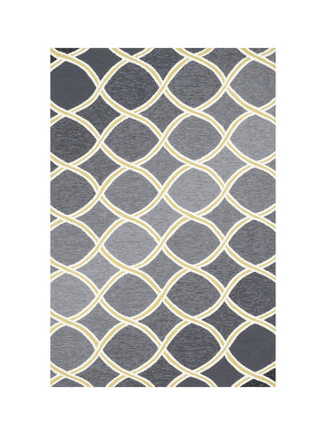 Venice Beach Rug - Charcoal/Lime