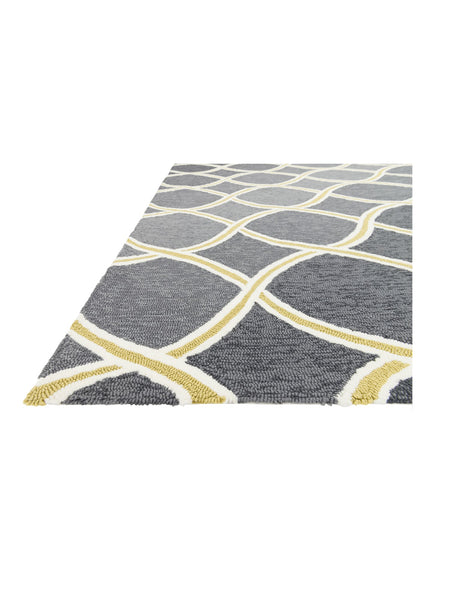 Venice Beach Rug - Charcoal/Lime