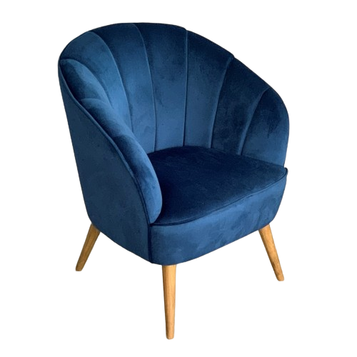 Gemma Velvet Armchair - Navy