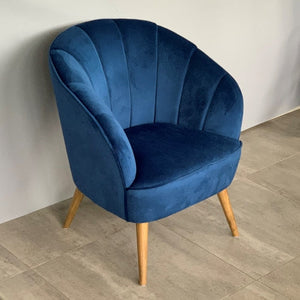 Gemma Velvet Armchair - Navy