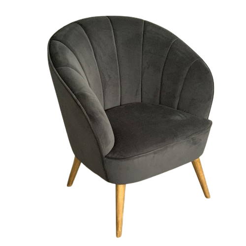 Gina Charcoal Velvet Armchair