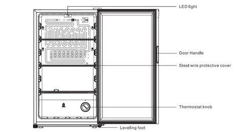 Midea 115 Cans Beverage Cooler MDRW146WCA22AP