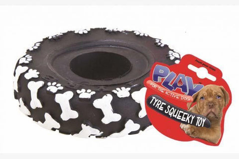 Pet Dog toy squeaky tyre 12cm