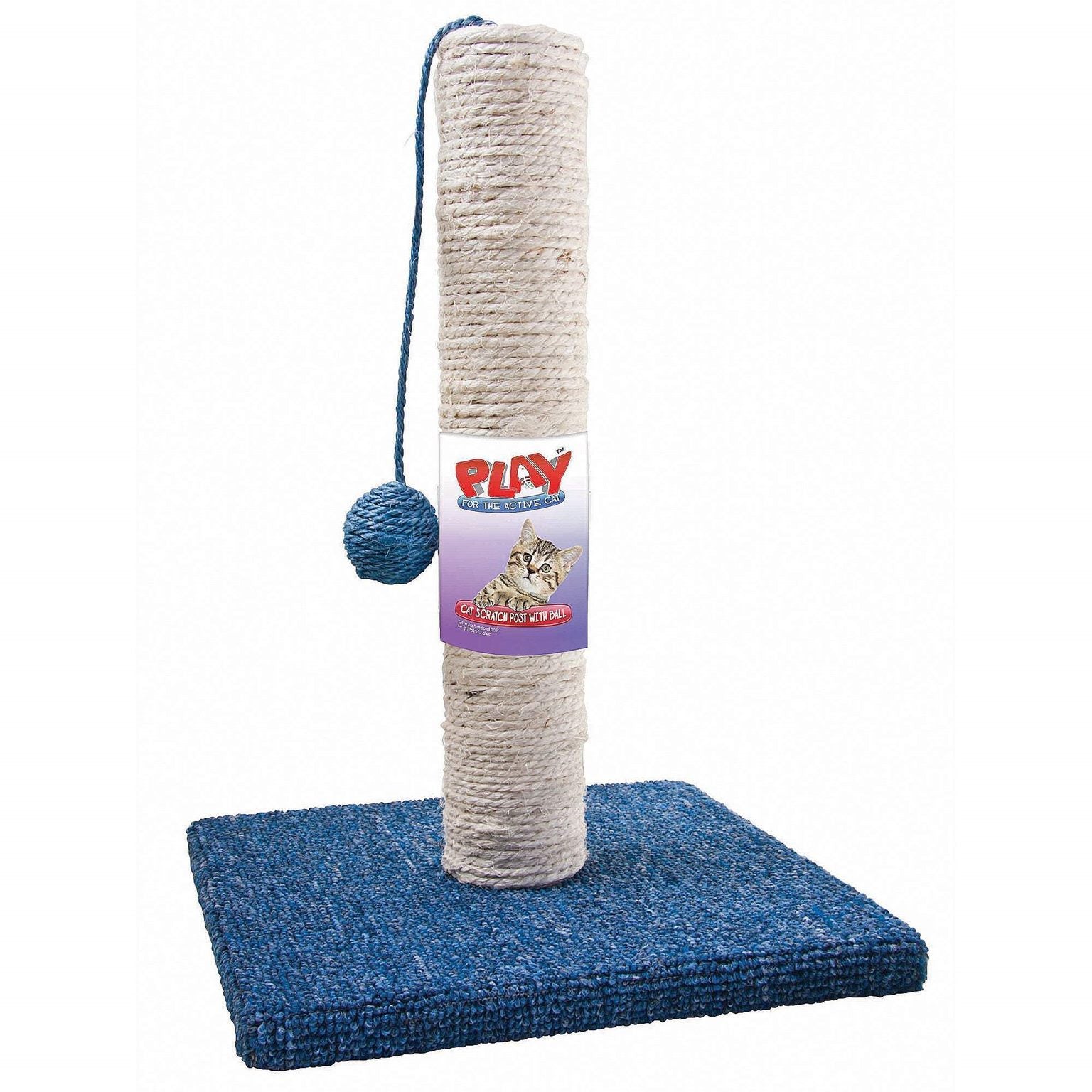 Cat scratch post w/ball