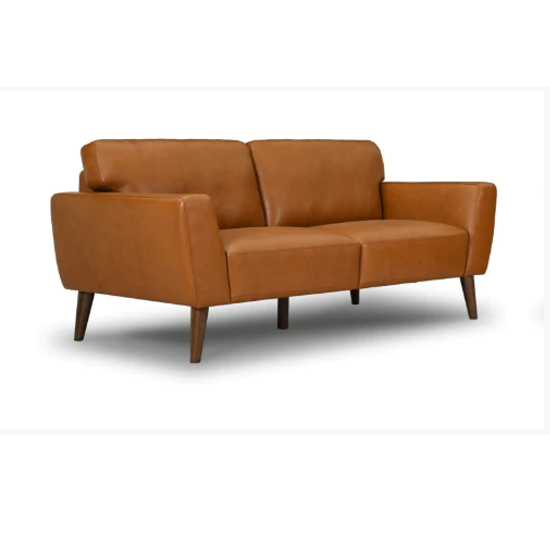 2.5 Seat Tan Leather Sofa