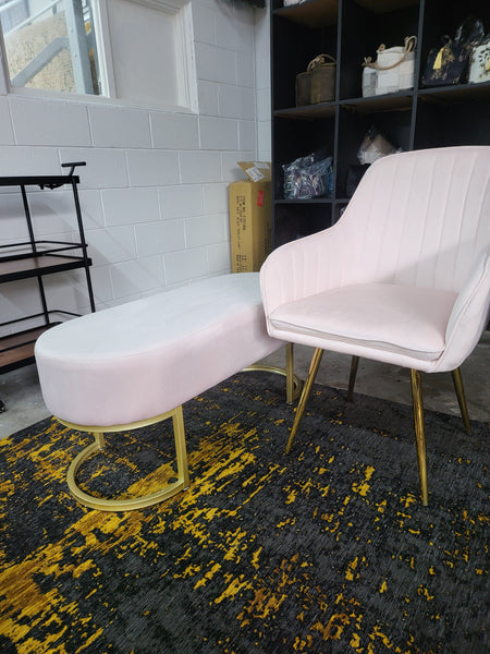 Glam Dining Chair - Blush