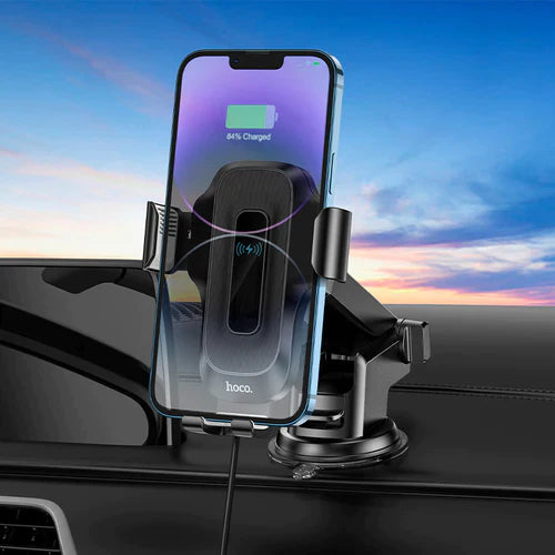 15W Wireless Charging Car Phone Holder for Windshield / Dashboard