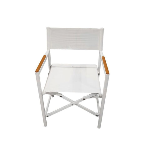 Directors Chair White Outdoor