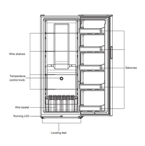 Imprasio 366L Upright Freezer White IMUF366