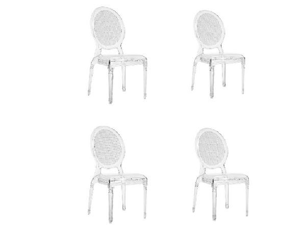 Clear Balloon Back Dining Chair Indoor/Outdoor