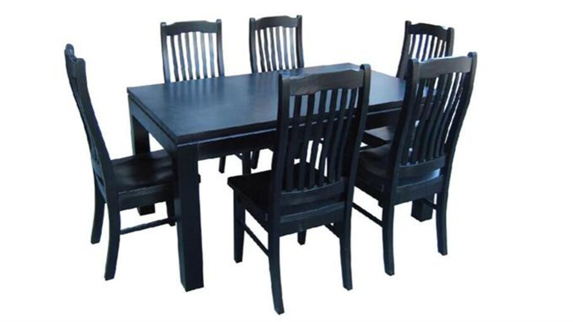 Pine Dining Suite 7Pcs - Black