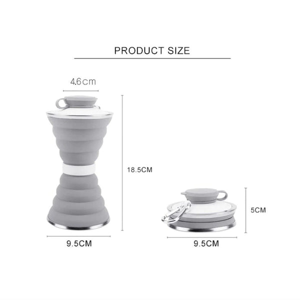 Collapsible Water Bottle- Gray